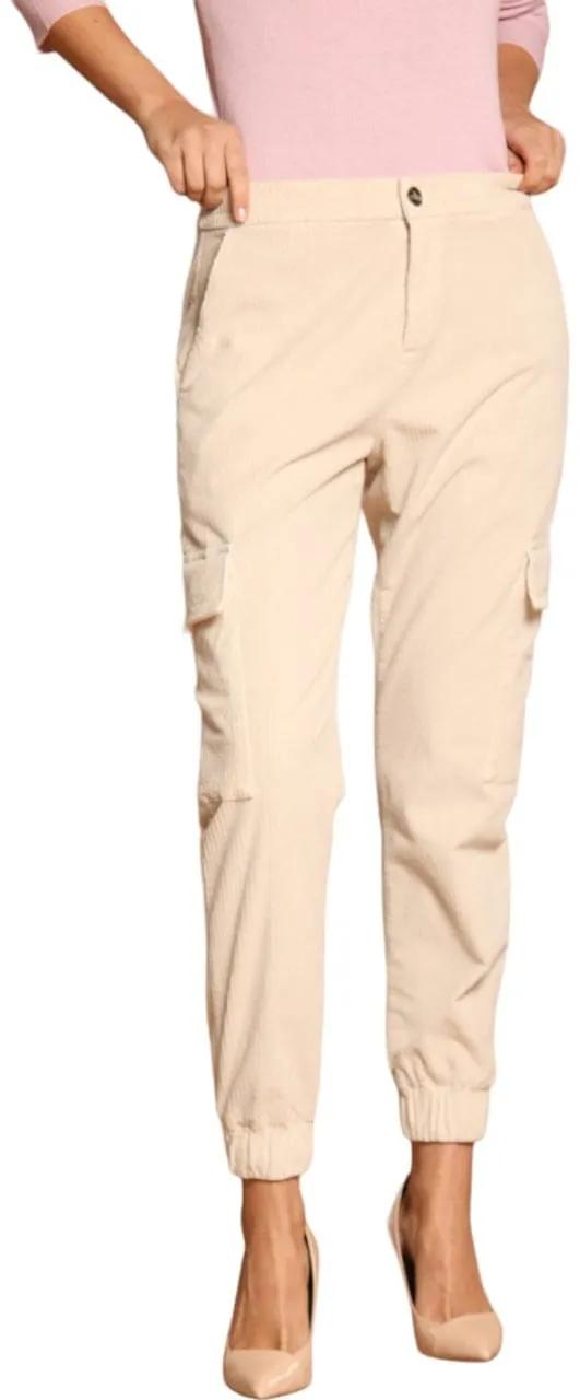 Thumbnail - Mason's - Pantalon Cargo Velours ecru Easy Cargo Mason's Fem - Größe IT 48 - bunt