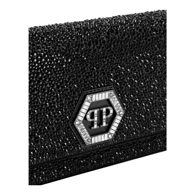 Philipp Plein Schultertasche Schultertasche Hexagon Mit Schmucksteinen schwarz(Image 4)