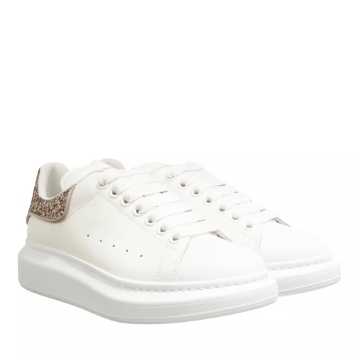 Alexander McQueen Oversized Sneaker White/Rose Glitter LowTop Sneaker
