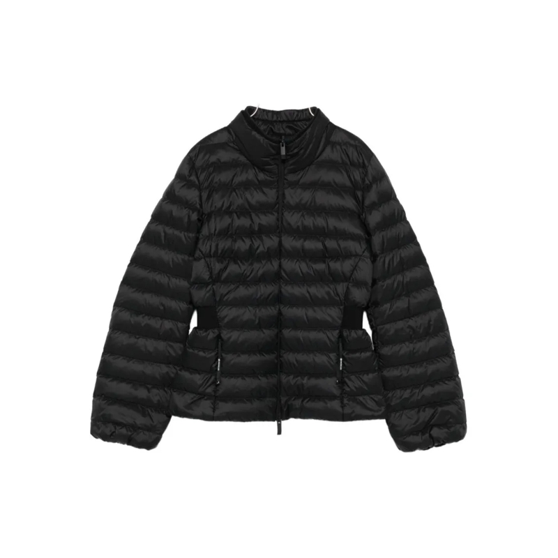 Moncler  Quilted High-Collar Moncler Coat With Elastic Side Black