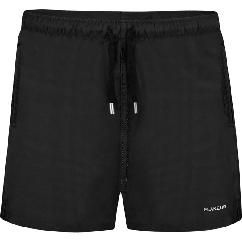 Flâneur Shorts Logo Swim Shorts | Black schwarz