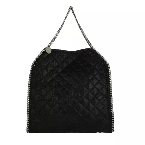 Stella McCartney Falabella Shaggy Deer Big Tote Quilted Black Tote