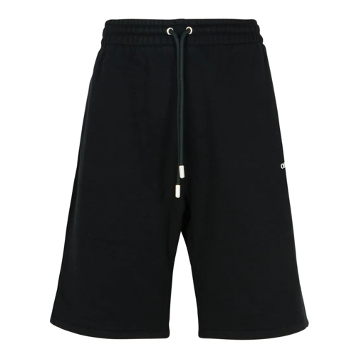 Off-White Windy Arrow' Black Cotton Bermuda Shorts Black Short décontracté