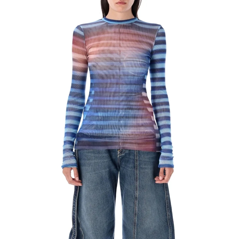 Jean Paul Gaultier Langärmeliges Oberteil Air Top Blue