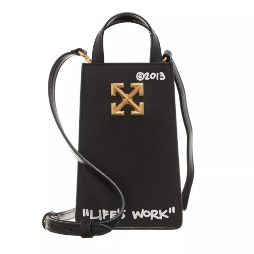 Off-White Jitney Ns Phone Bag Quote Black White Handytasche