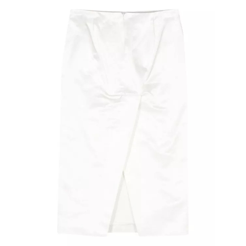 Sportmax Skirt In Tehcnical Satin White 