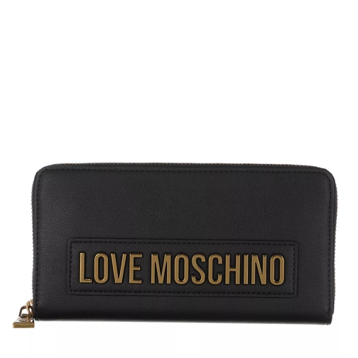Love Moschino Wallet Smooth Nero Zip-Around Wallet