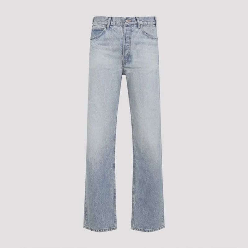 Celine Jeans Flared Leg Denim Jeans Grey