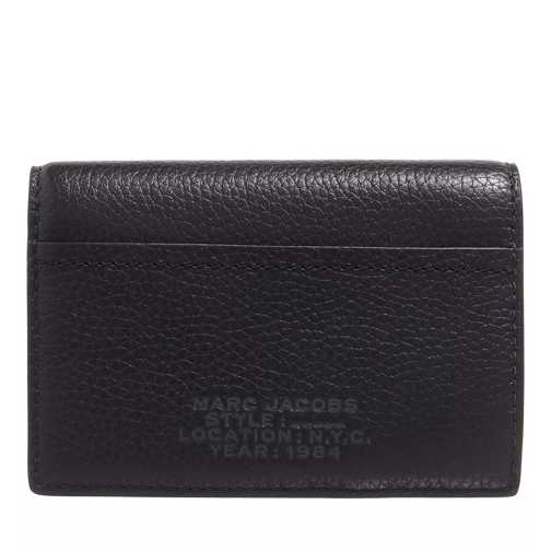 Marc Jacobs Leather Small Bifold Wallet Black Bi-Fold Portemonnee