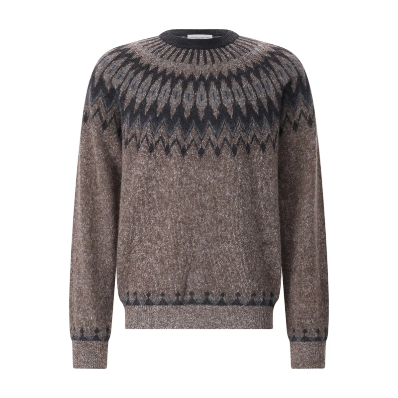 Roberto Collina Pullover Pullover aus Alpaka-Woll-Mix braun