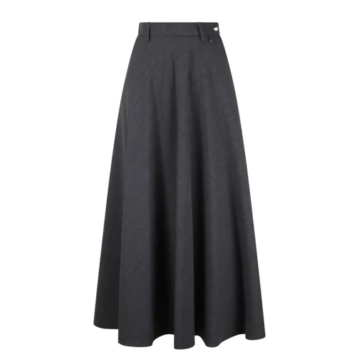 Herno Jersey Wool Skirt Grey 