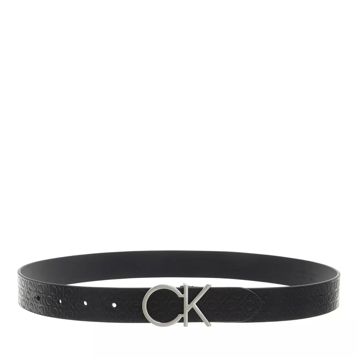 Calvin Klein Mn Emb Ck Ledergürtel Logo Lock 30Mm Belt Re Ck Black 