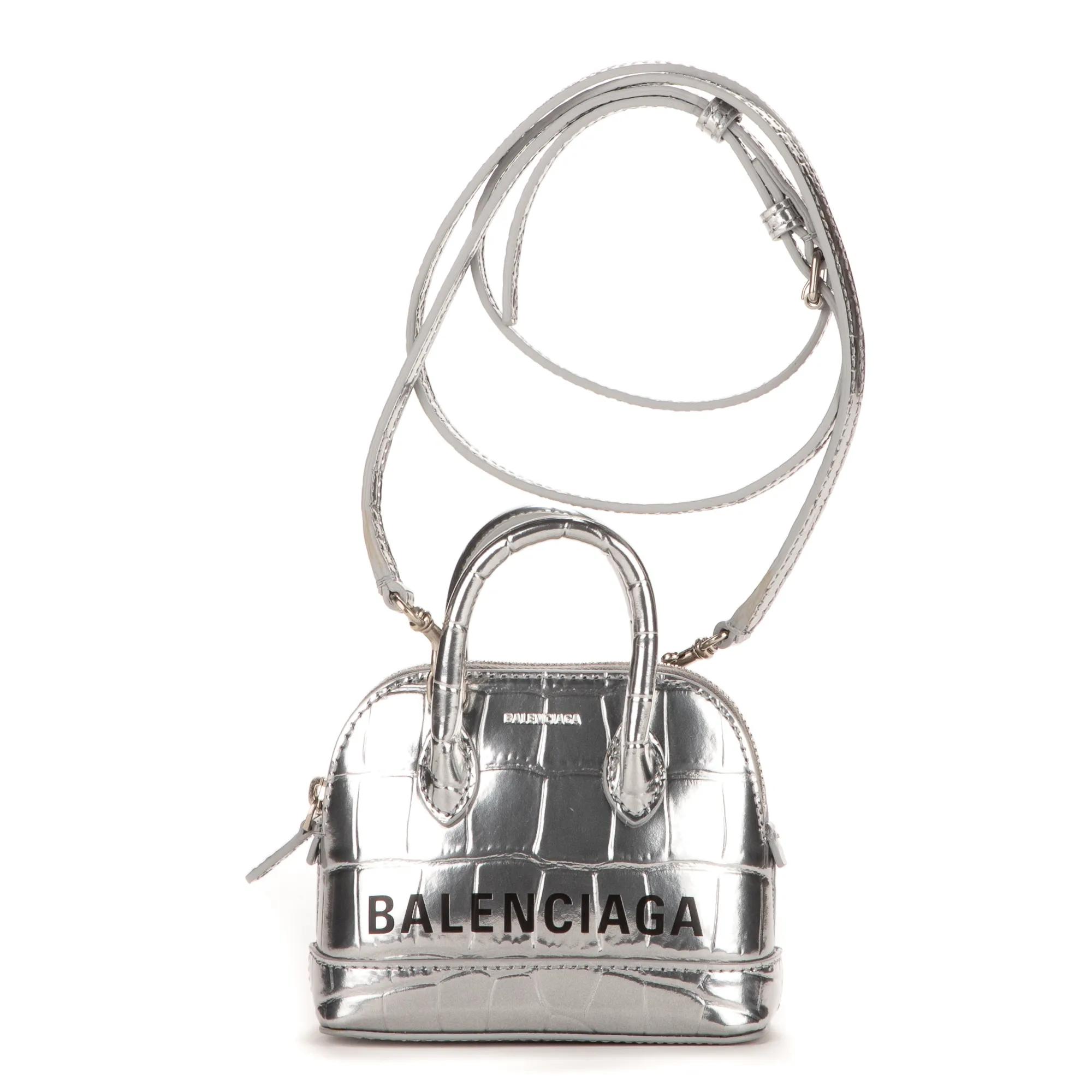 Balenciaga Crossbody Bags - Mini Ville Top Handle Crossbody - Gr. unisize - in Silber - für Damen