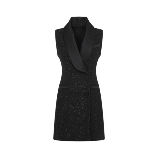 Max Mara Mini Jurken Black Viscose Mini Dress Black