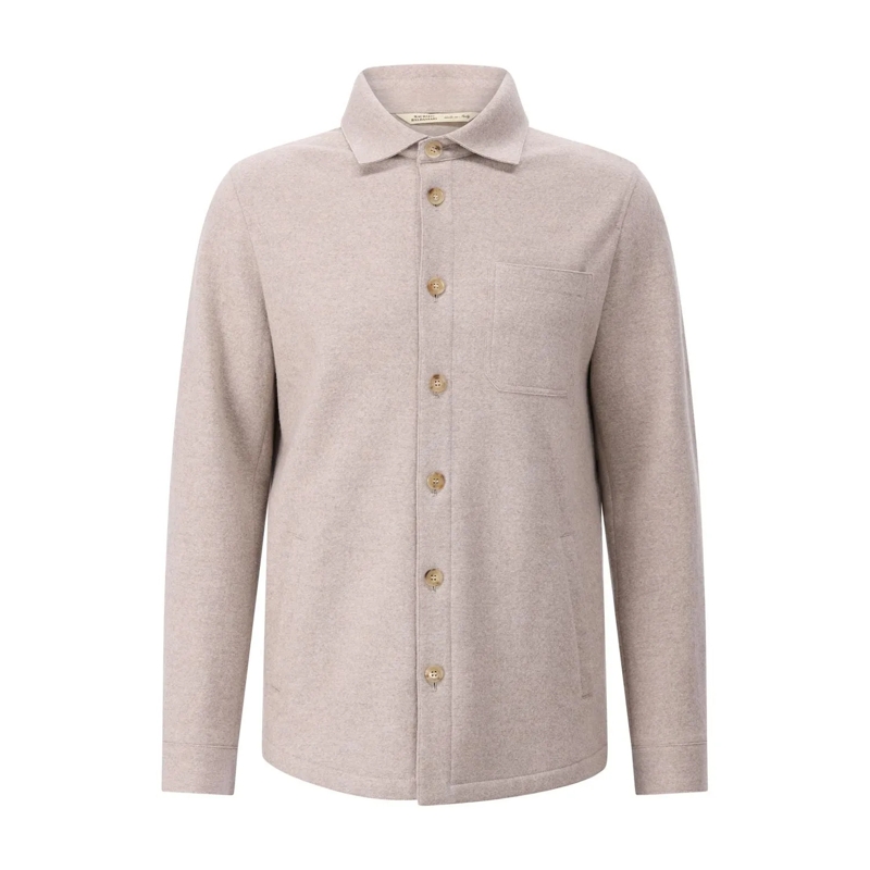 Maurizio Baldassari  Overshirt aus Schurwolle Beige
