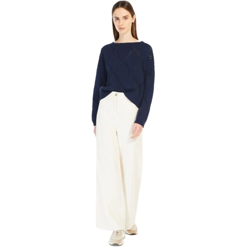 Max Mara Pull Abbozzi Blue Crewneck Jumper Blue (Image 2)