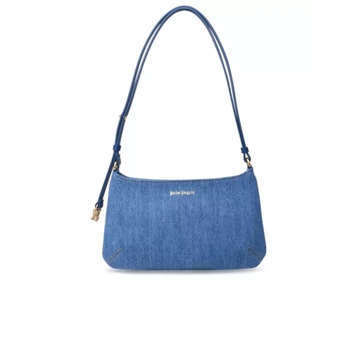 Palm Angels Giorgina' Cotton Denim Bag Blue Schultertasche