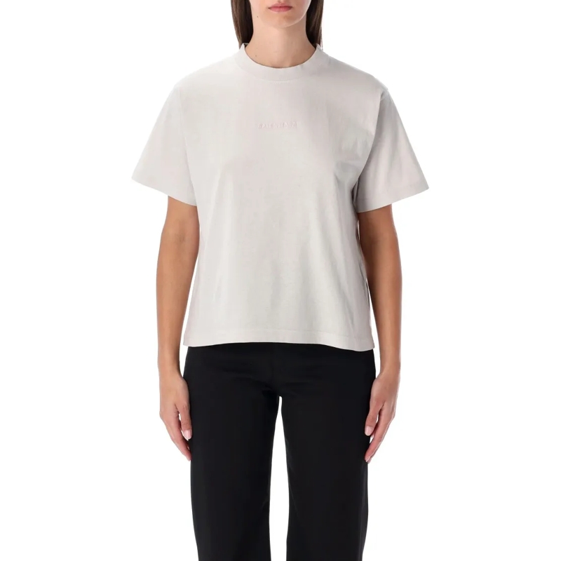 Balenciaga T-shirt Dirty White Medium Fit T-Shirt White