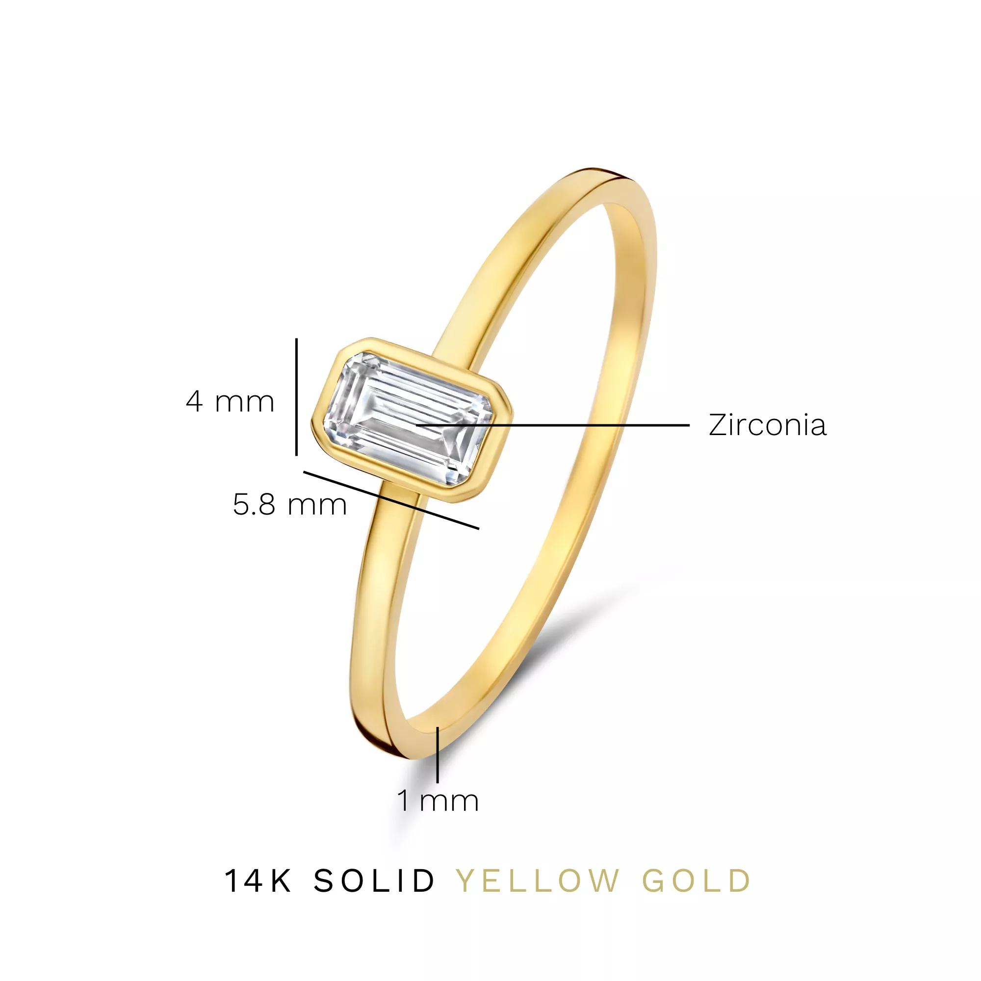 Thumbnail - Isabel Bernard Ring - Baguette Genevieve 585 Gold Ring - Gr. 50 - in Gold - für Damen