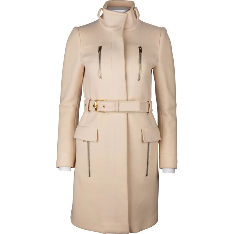 Gucci Übergangsjacke Gucci Cream Wool Coat (IT 38) weiß