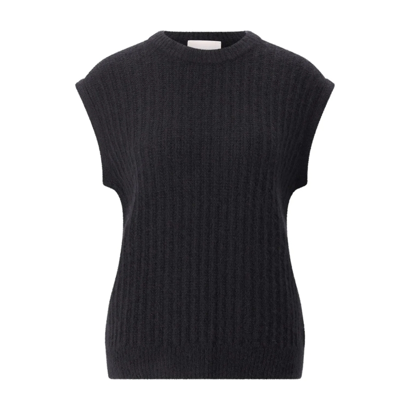 Hemisphere Trui Pullunder aus Kaschmir-Mix Schwarz