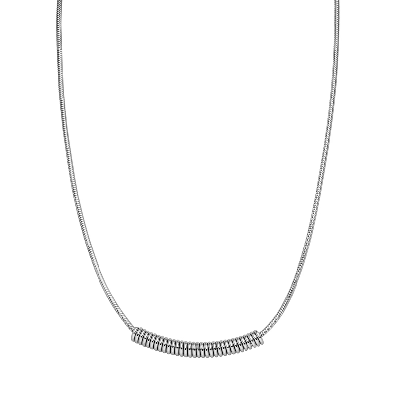 Liebeskind Berlin Mittellange Halskette Edelstahl Twist silber