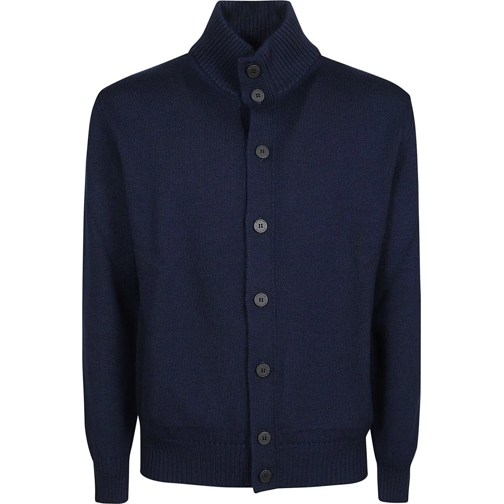 Ballantyne  Turtle Neck Cardigan Blue blau