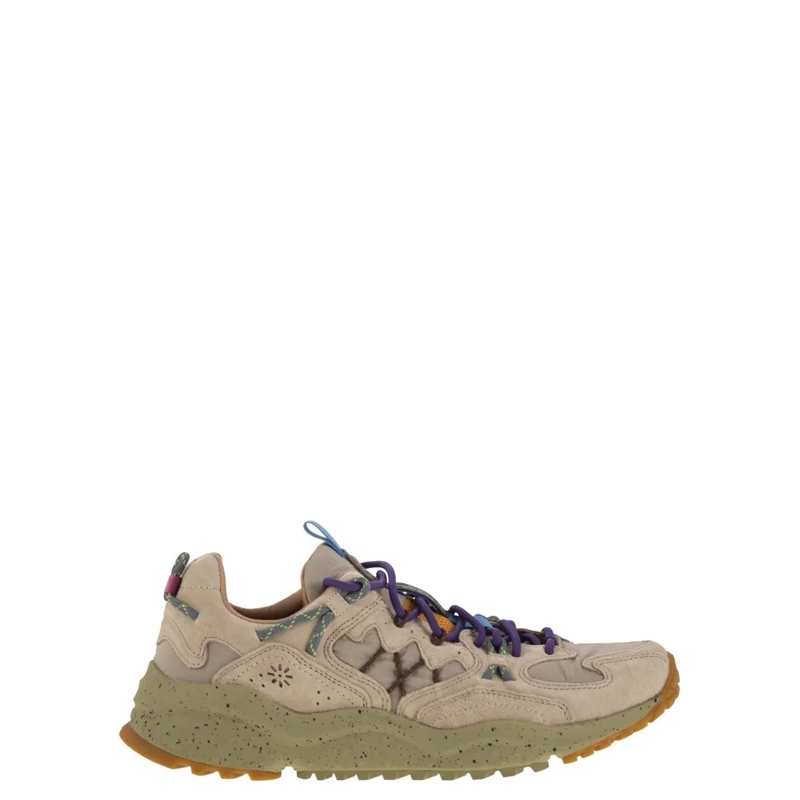 Flower Mountain Lage-top sneaker Yamabushi - Sneakers In Suede And Technical Fabric Neutrals