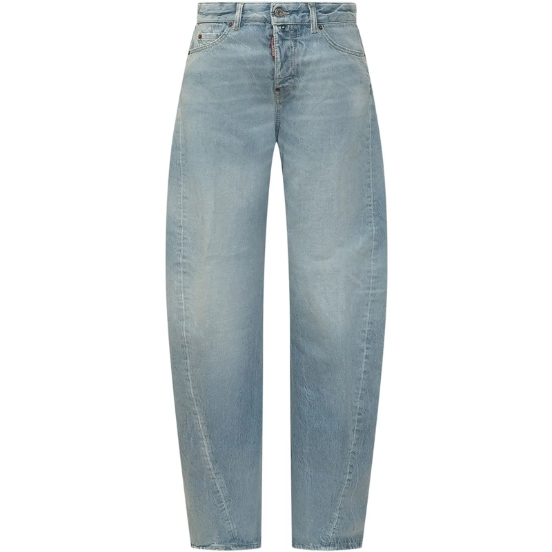 Dsquared2 Boyfriend-Jeans Jeans Loose Fit in Denim Lavaggio Chiaro hellblau