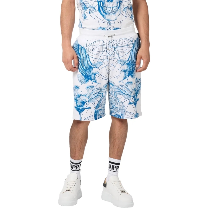 Philipp Plein Shorts Fleece Shorts Tattoo Tattoo weiss(Image 3)