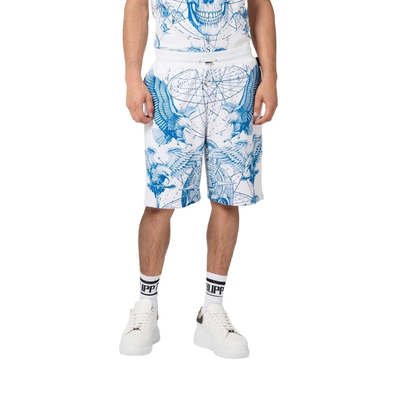 Philipp Plein Shorts Fleece Shorts Tattoo Tattoo weiss(Image 2)