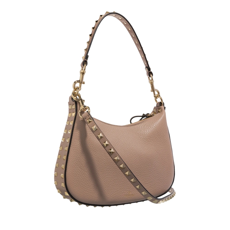 Valentino Garavani Hobo Bag Small Hobo Rockstud Poudre(Image 4)