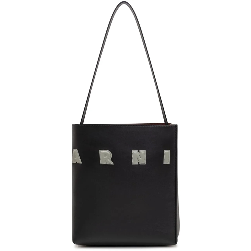 Marni Shopper Borsa a Spalla Museo Hobo Small Bag schwarz
