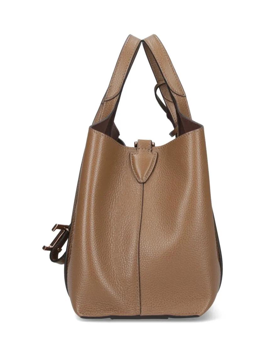 Thumbnail - Tod's Hobo Bags - Small Brown Pebbled Leather Shoulder Bag - Gr. unisize - in Braun - für Damen