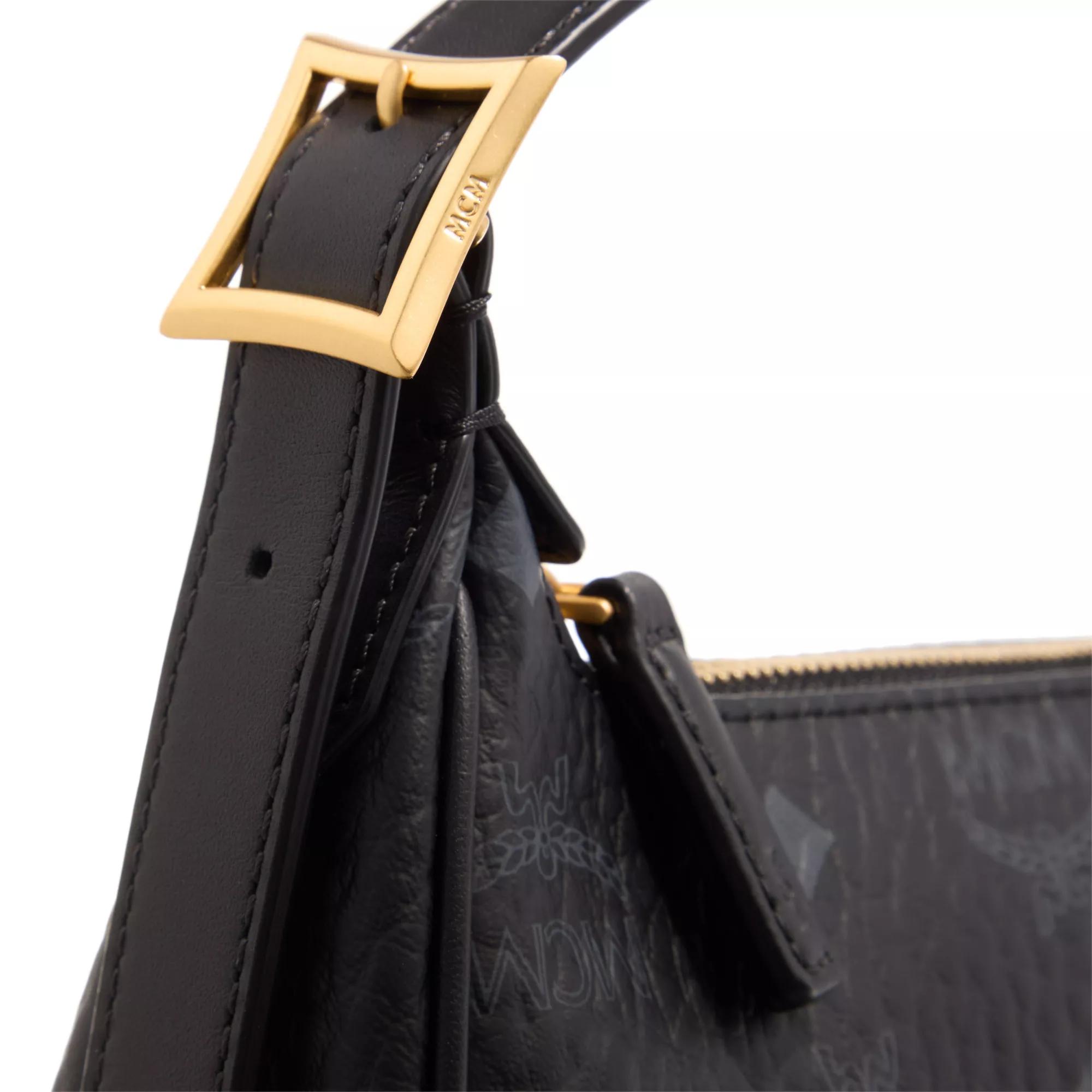 MCM Pochettes Aren Vi Shoulder Bag Sml Bk in zwart