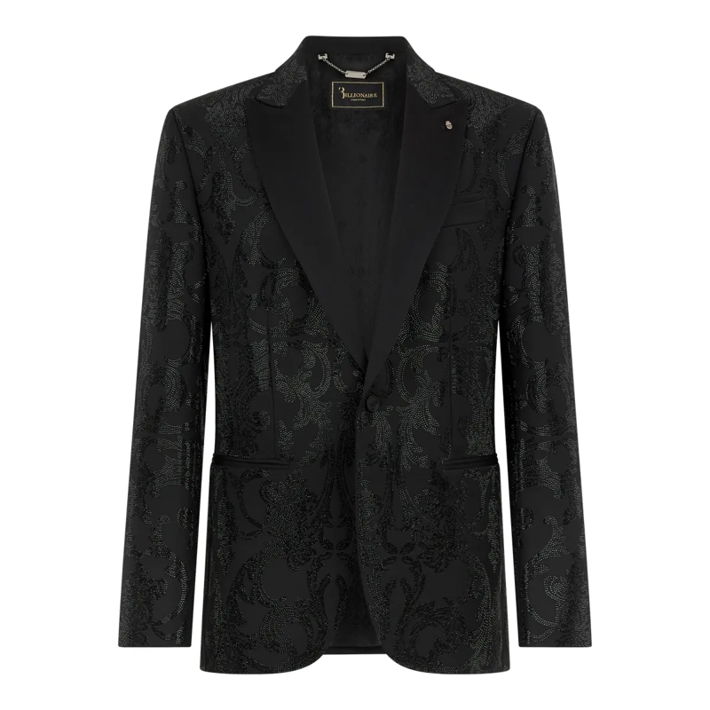 BILLIONAIRE Blazer Blazer Brocade Strass schwarz