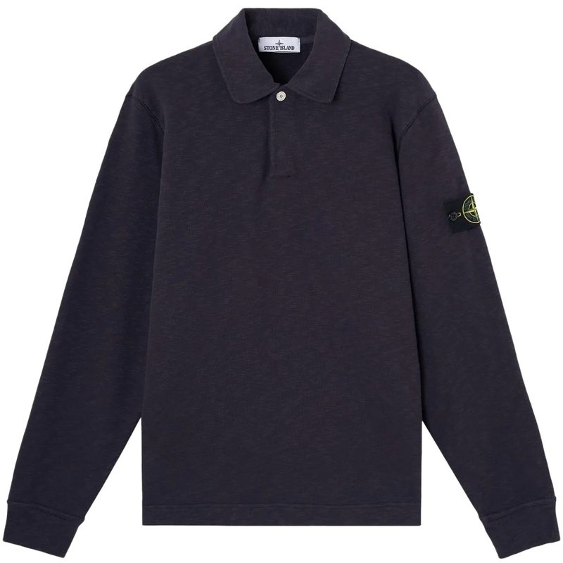 Stone Island Polohemd Heren LongSleeve Polo Blauw blau