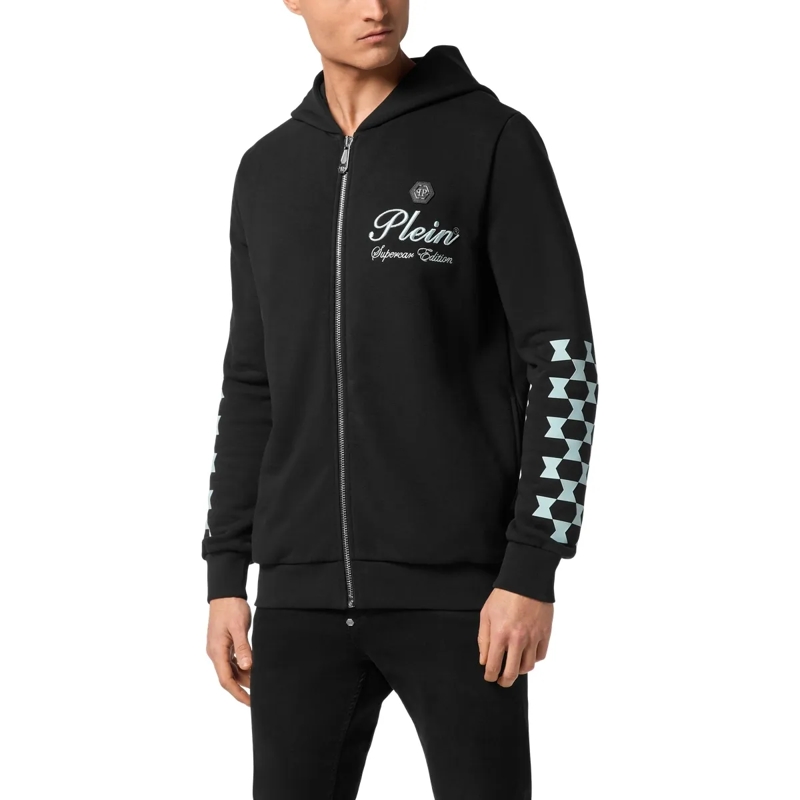 Philipp Plein Top Sweatjacke Mit Kapuze schwarz(Image 3)
