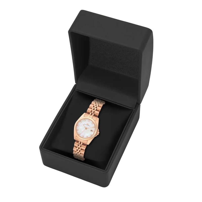 Rhodenwald & Söhne Automatikuhr Damen Armbanduhr Cassina Edelstahl rosegold(Image 7)