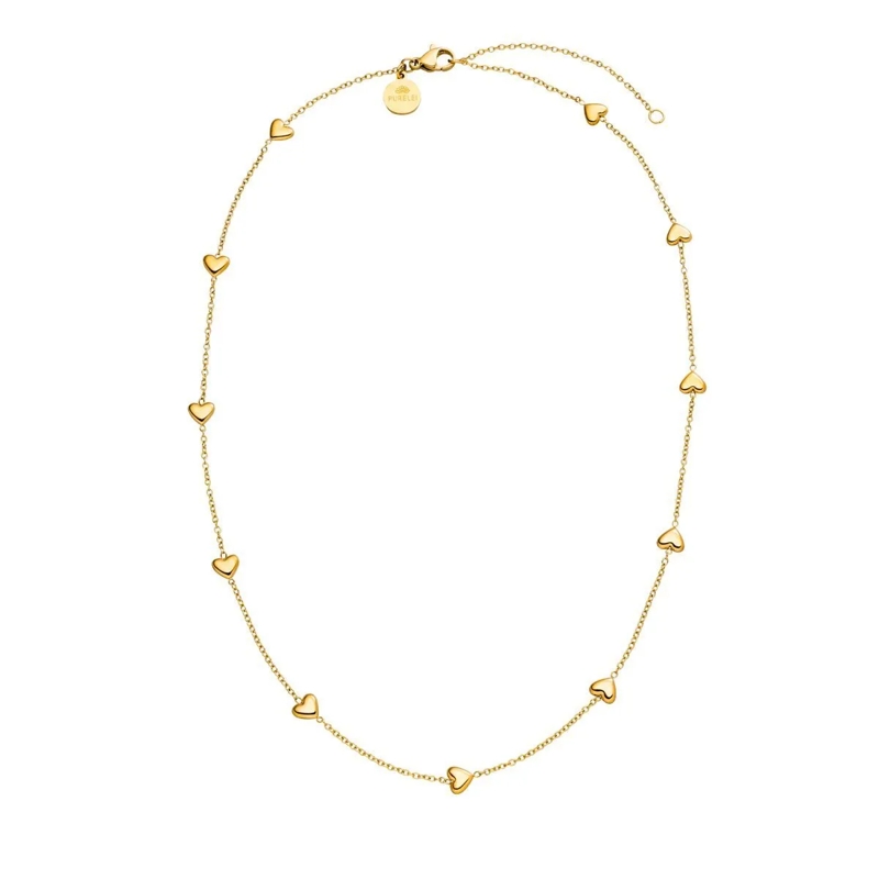 Purelei Mittellange Halskette Kette Alohi Heart gold