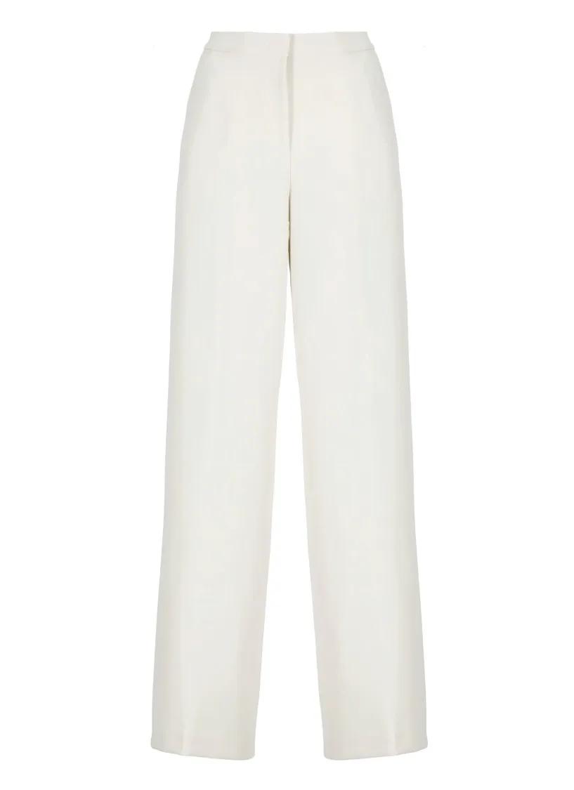 Pinko - Stretch Fabric Palazzo Trousers - Größe 44 - weiß