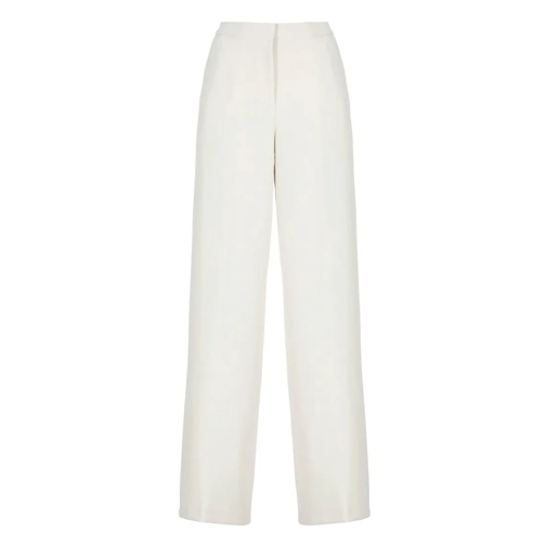 PINKO Stretch Fabric Palazzo Trousers White 