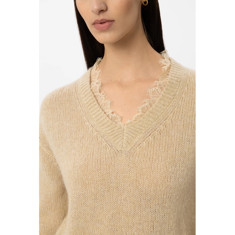 Luisa Cerano Trui V-Pullover aus Alpaka-Mix butter yellow(Image 5)