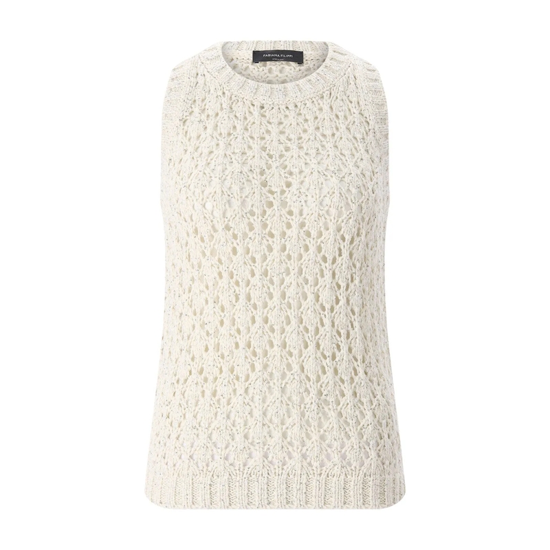 Fabiana Filippi Top Top aus Baumwollmix weiß