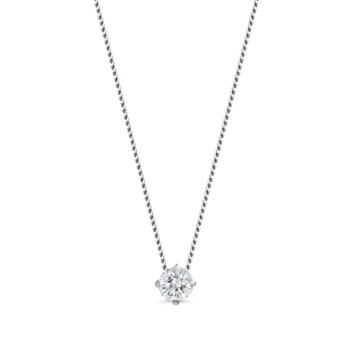 DIAMADA 0.15ct Diamond Necklace 14KT White Gold Mittellange Halskette