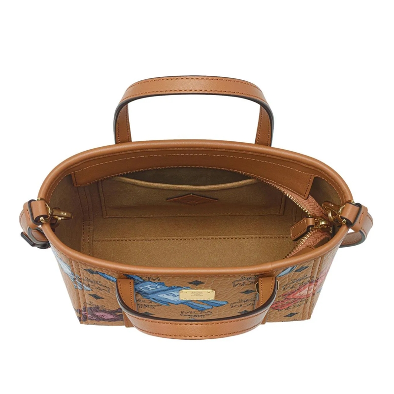 MCM Shopper Mcm Toni Vi Shopper Mni Co Cognac(Image 4)
