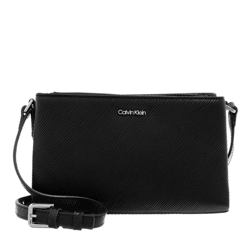 Calvin Klein Elevated Crossbody Saffiano Black Crossbody Bag