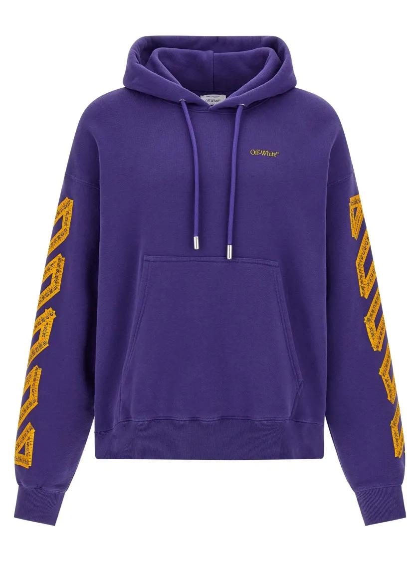 Thumbnail - Off-White - 'Tape Arrow' Hoodie - Größe XL - lila