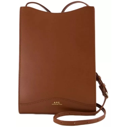 A.P.C. Jamie Large Crossbody - Leather - Hazelnut Brown Crossbody Bag