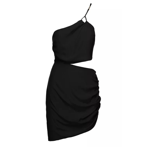 Gauge81 Midori' One-Shoulder Mini Black Dress With Cut-Out Black 
